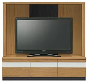 収納付きテレビボード（ハイタイプテレビ台）(幅160cm・オークナチュラル)