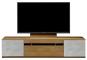 テレビボード（ローボード）、テレビボード（壁掛けパネルセット）(幅180cm・オークナチュラル)