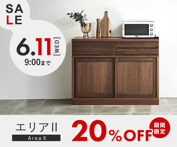 エリアⅡ カウンターボードが6月11日9時まで20%off