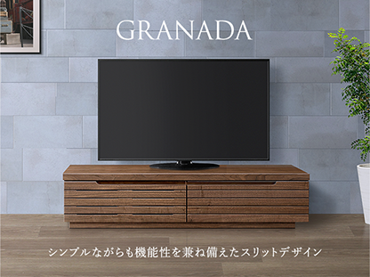 GRANADA(テレビボード,キャビネット) シンプルながらも機能性を兼ね備えたスリットデザイン