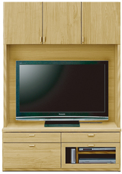壁面収納型テレビボード(幅126cm・オークナチュラル)