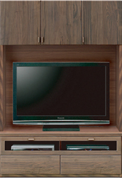 壁面収納型テレビボード(幅126cm・ウォールナット)