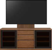 テレビボード、テレビボード（壁掛けパネルセット）(幅160cm・ウォールナット)