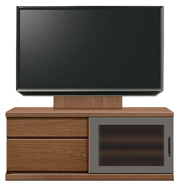 テレビボード、テレビボード（壁掛けパネルセット）(幅120cm・ウォールナット)
