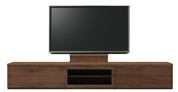 テレビボード、テレビボード（壁掛けパネルセット）(幅260cm・ウォールナット)
