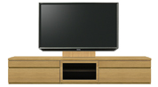 テレビボード、テレビボード（壁掛けパネルセット）(幅220cm・オークナチュラル)