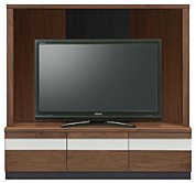 収納付きテレビボード(幅160cm・ウォールナット)
