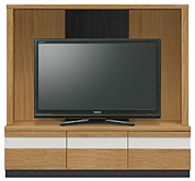収納付きテレビボード(幅160cm・オークナチュラル)