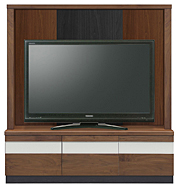 収納付きテレビボード(幅140cm・ウォールナット)