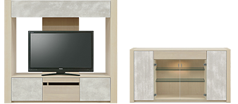 収納付き170TVボードと150サイドボード (WOWH)