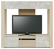 収納付きテレビボード(幅170cm・オークホワイト)