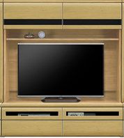 壁面収納型テレビボード(幅160cm/オークナチュラル)