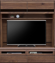壁面収納型テレビボード(幅160cm・ウォールナット)