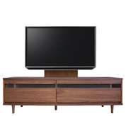 テレビボード、テレビボード（壁掛けパネルセット）(幅160cm・ウォールナット)