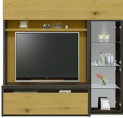 収納付きテレビボード(幅180cm・オークナチュラル)