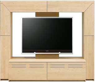 収納付きテレビボード(幅230cm/メイプル)