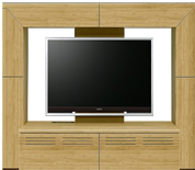収納付きテレビボード(幅230cm・オークナチュラル)