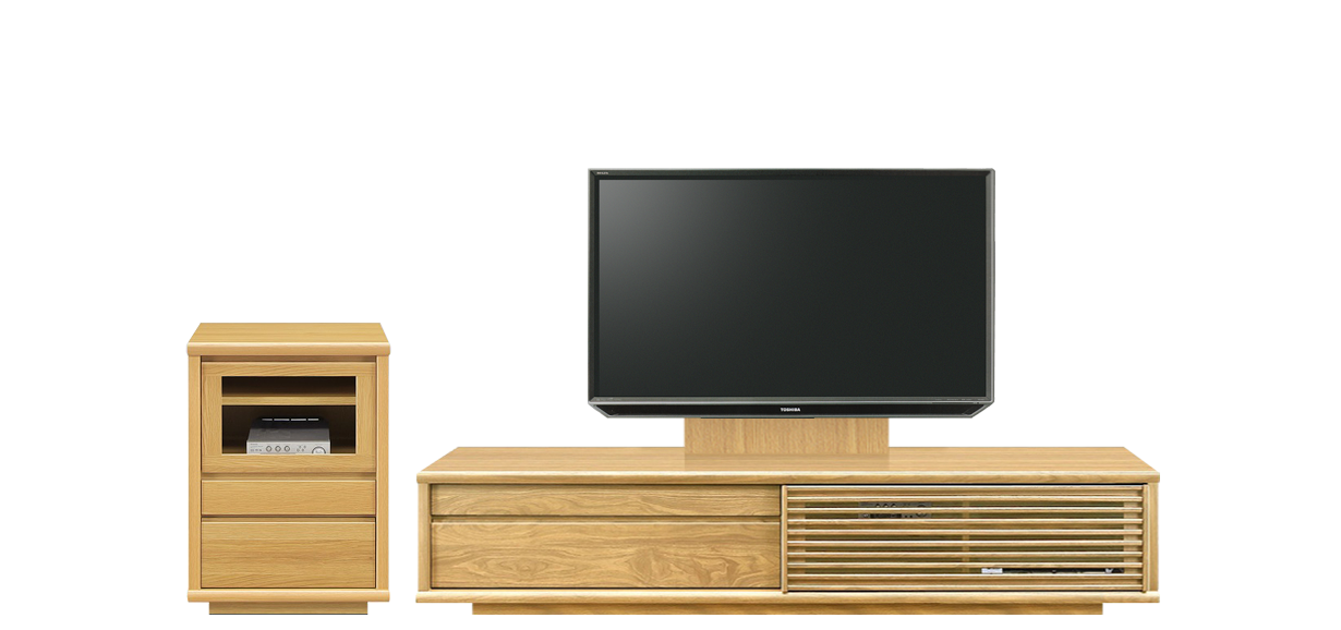壁掛け付きTVローボード(WN)(Solidシリーズ：ローボード型のテレビ 