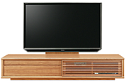 テレビボード、テレビボード（壁掛けパネルセット）(幅210cm・ブラックチェリー)
