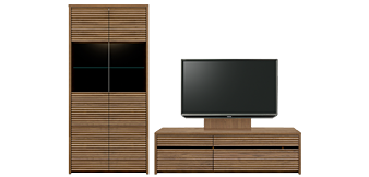 幅150cmのローボードと大型キャビネットのセット(WN)