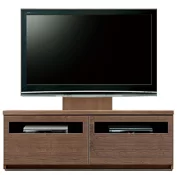 テレビボード（ローボード）、テレビボード（壁掛けパネルセット）(幅126cm・ウォールナット)