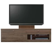 テレビボード（ローボード）、テレビボード（壁掛けパネルセット）(幅168cm・ウォールナット)
