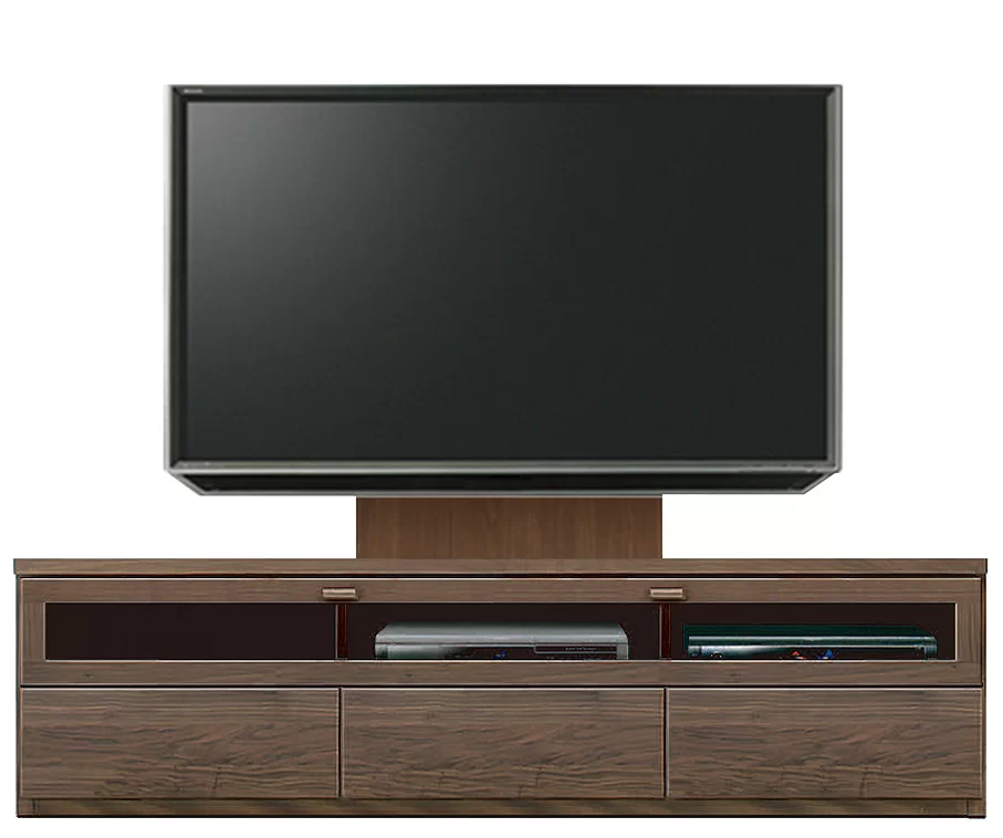 テレビボード（ローボード）、テレビボード（壁掛けパネルセット）(幅168cm/ウォールナット)
