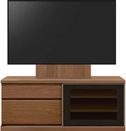 テレビボード（ローボード）、テレビボード（壁掛けパネルセット）(幅120cm・ウォールナット)