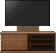 テレビボード（ローボード）、テレビボード（壁掛けパネルセット）(幅130cm/ウォールナット)