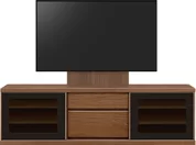 テレビボード（ローボード）、テレビボード（壁掛けパネルセット）(幅170cm/ウォールナット)