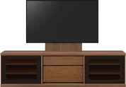 テレビボード（ローボード）、テレビボード（壁掛けパネルセット）(幅180cm/ウォールナット)