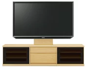 テレビボード（ローボード）、テレビボード（壁掛けパネルセット）(幅200cm/メイプル)