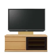 テレビボード（ローボード）、テレビボード（壁掛けパネルセット）(幅130cm/オークナチュラル)