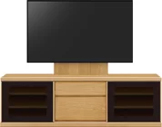 テレビボード（ローボード）、テレビボード（壁掛けパネルセット）(幅160cm/オークナチュラル)