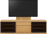 テレビボード（ローボード）、テレビボード（壁掛けパネルセット）(幅170cm/オークナチュラル)