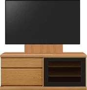 テレビボード（ローボード）、テレビボード（壁掛けパネルセット）(幅120cm/ブラックチェリー)