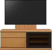 テレビボード（ローボード）、テレビボード（壁掛けパネルセット）(幅130cm/ブラックチェリー)