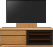 テレビボード（ローボード）、テレビボード（壁掛けパネルセット）(幅140cm/ブラックチェリー)