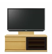 テレビボード（ローボード）、テレビボード（壁掛けパネルセット）(幅130cm/タモ)