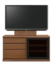 テレビボード（ローボード）、テレビボード（壁掛けパネルセット）(幅120cm/ウォールナット)