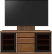 テレビボード（ローボード）、テレビボード（壁掛けパネルセット）(幅150cm/ウォールナット)