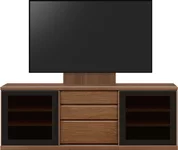 テレビボード（ローボード）、テレビボード（壁掛けパネルセット）(幅180cm/ウォールナット)