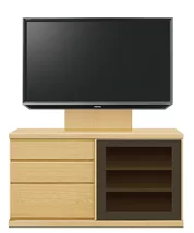テレビボード（ローボード）、テレビボード（壁掛けパネルセット）(幅120cm/メイプル)