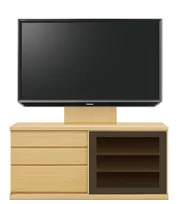 テレビボード（ローボード）、テレビボード（壁掛けパネルセット）(幅140cm/メイプル)