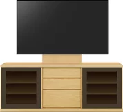 テレビボード（ローボード）、テレビボード（壁掛けパネルセット）(幅170cm/メイプル)