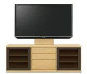 テレビボード（ローボード）、テレビボード（壁掛けパネルセット）(幅180cm/メイプル)