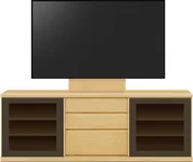 テレビボード（ローボード）、テレビボード（壁掛けパネルセット）(幅180cm・メイプル)