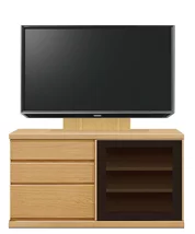 テレビボード（ローボード）、テレビボード（壁掛けパネルセット）(幅120cm・オークナチュラル)