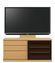 テレビボード（ローボード）、テレビボード（壁掛けパネルセット）(幅140cm・オークナチュラル)
