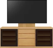 テレビボード（ローボード）、テレビボード（壁掛けパネルセット）(幅170cm/オークナチュラル)